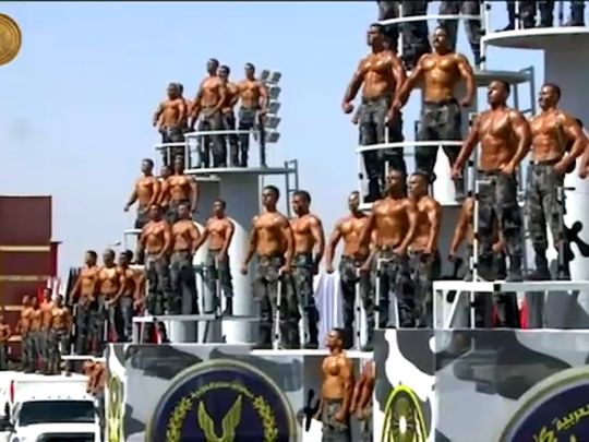 Shirtless Egyptian Police Academy cops go viral