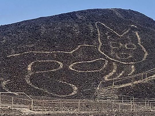 Photos: Peruvian Archaeologists Unveil Giant Cat Carved Into Nazca ...