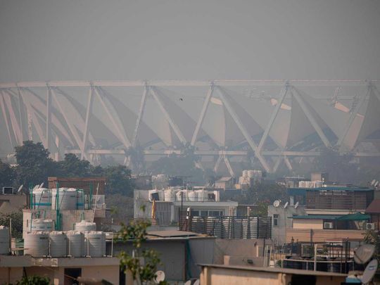 Smog Delhi Jawaharlal Nehru Stadium