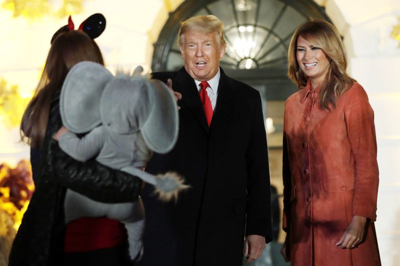 In Pictures: Trumps celebrate Halloween at the White House | News ...