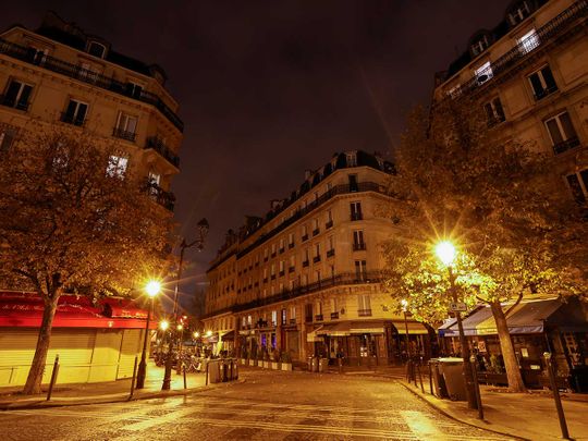 France lockdown deserted street