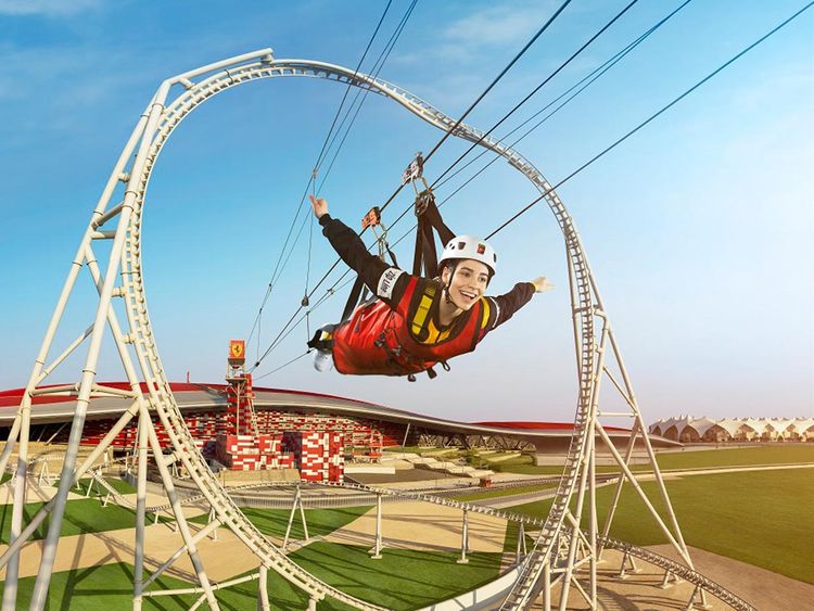 Ferrari World Abu Dhabi launches a new zipline and roof walk