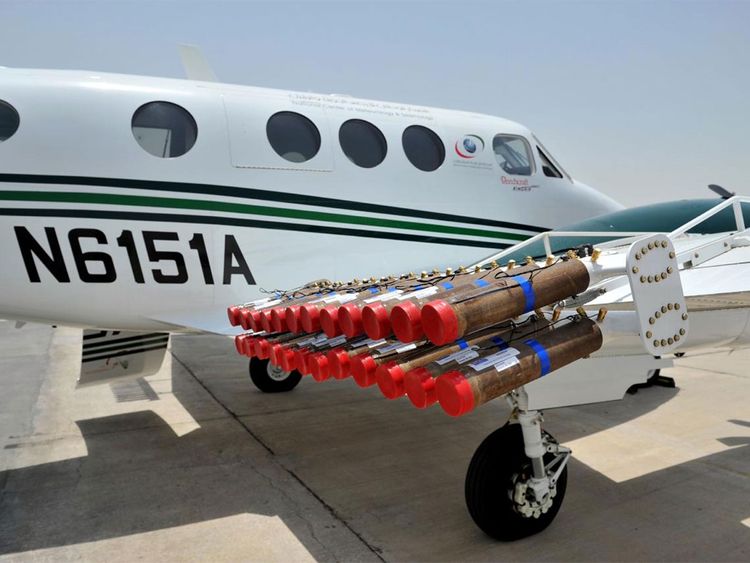 Aircraft used for cloud seeding in the UAE