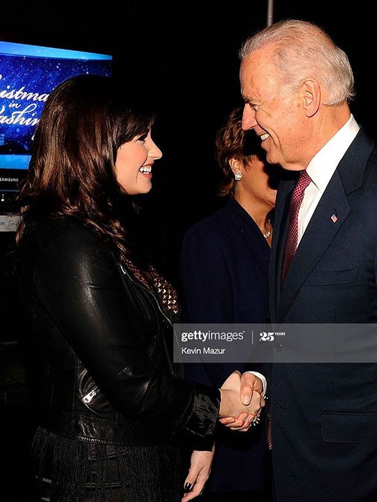 Demi Lovato and Joe Biden