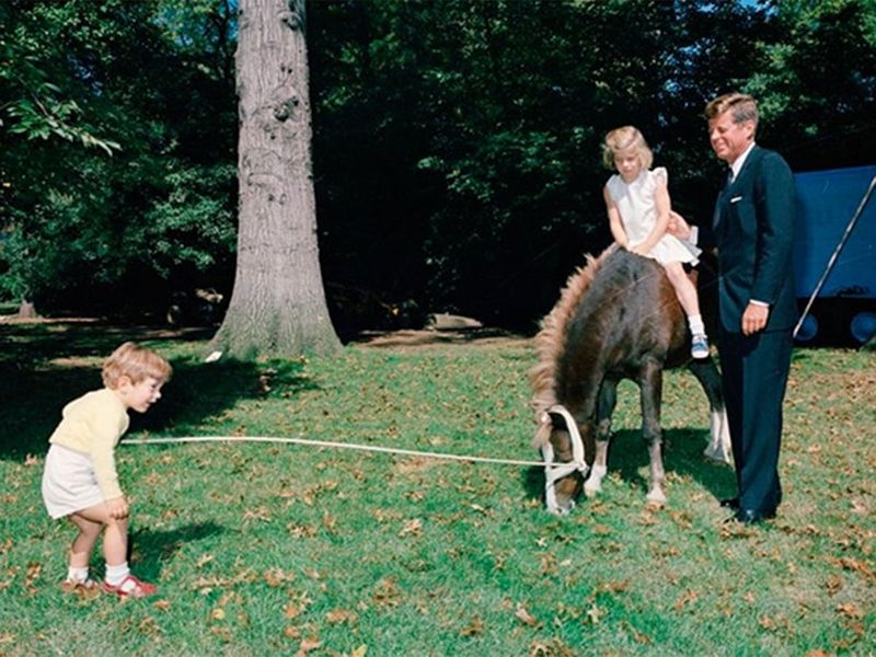 John F Kennedy's daughter Caroline and their pet