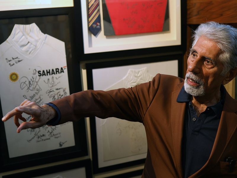 Veteran businessman and cricket aficionado Shyam Bhatia showcases his memorabilia and collectibles in his cricket museum in Dubai on 24th October, 2020.