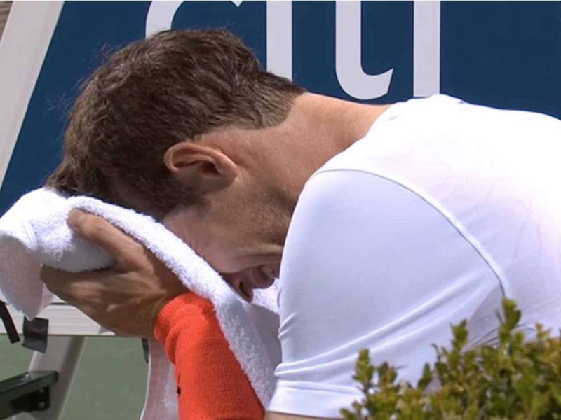Andy Murray in tears after winning London 2012 Olympic gold