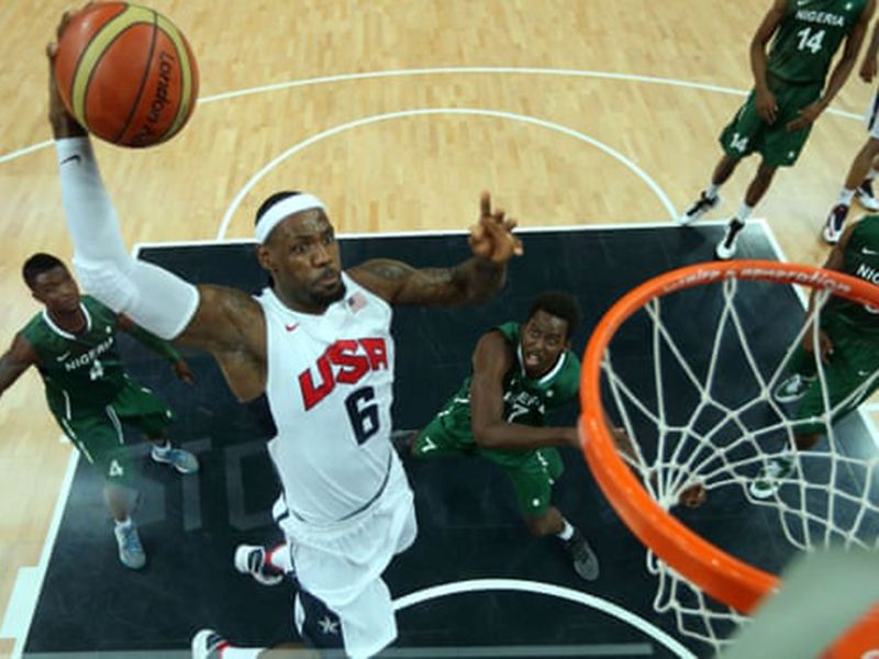 LeBron James in action at London 2012