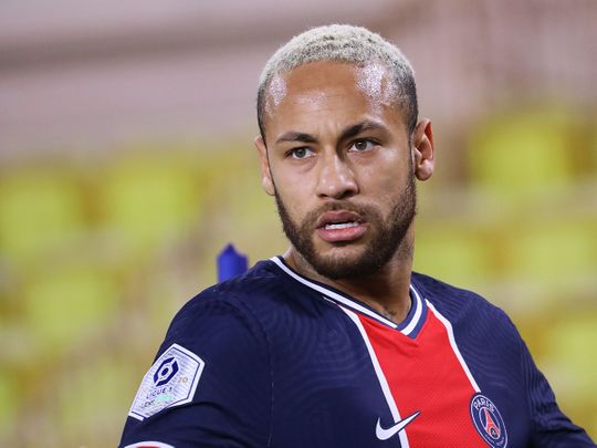 Neymar came on for PSG in the loss to Monaco