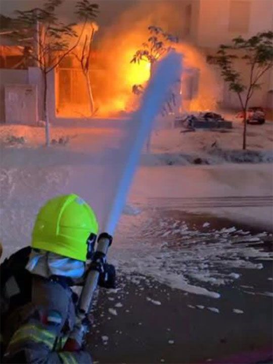 Fire erupted in Dubai
