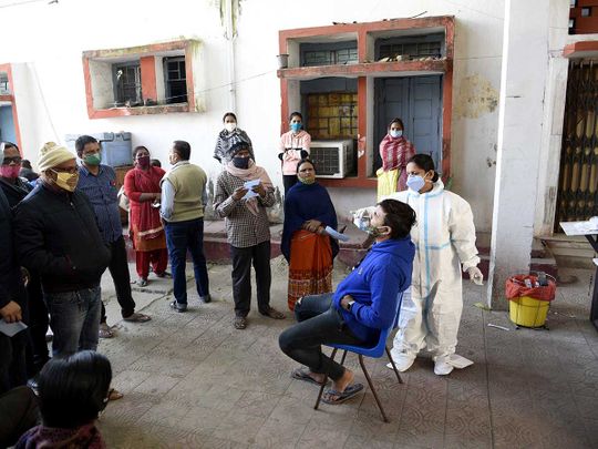 Bihar covid testing mask swab 
