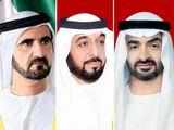 20201125 UAE rulers, Sheikh Mohammed Bin Rashid Al Maktoum, Sheikh Khalifa Bin Zayed Al Nahyan and Sheikh Mohamed bin Zayed Al Nahyan