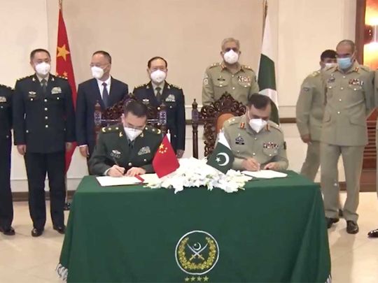 Pak China defence  Defence Minister General Wei Fenghe and Pakistan Army Chief General Qamar Javed Bajwa