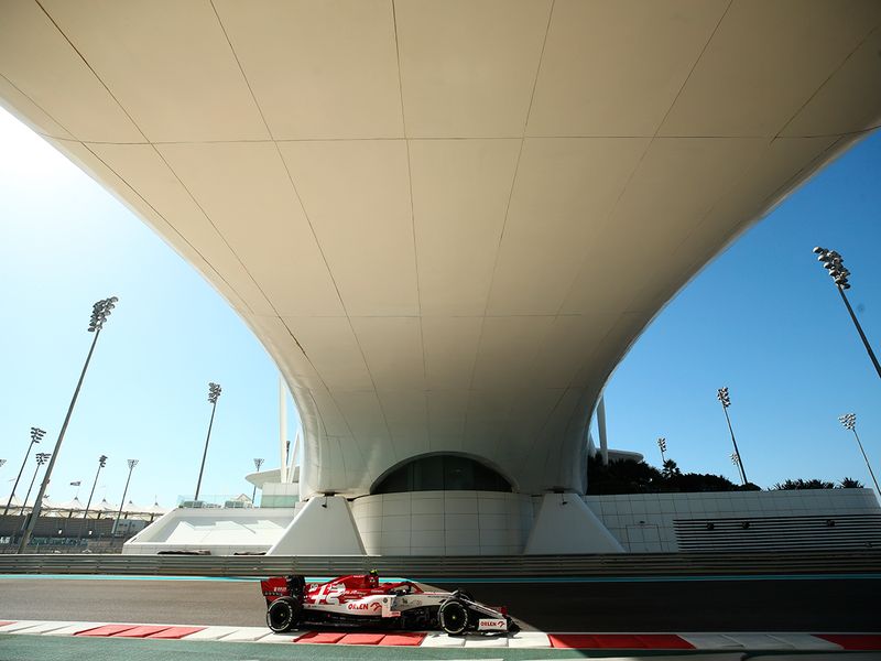 Haas test driver Robert Kubica at Yas during Abu Dhabi grand Prix practice