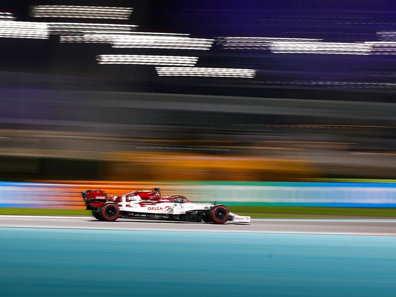 Kimi Raikkonen during practice for the Abu Dhabi Grand Prix