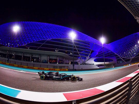 Valtterio Bottas during FP2 ahead of the Abu Dhabi Grand Prix