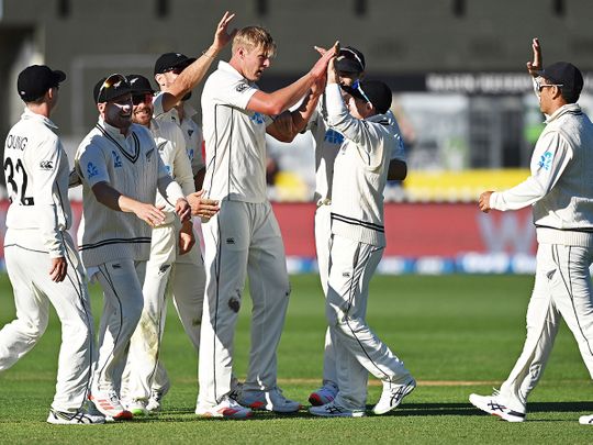 Kyle Jamieson took five for New Zealand against West Indies