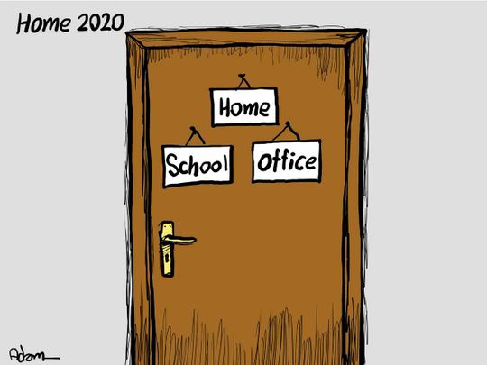 Cartoon: A year that blended office, home and school | Cartoons – Gulf News