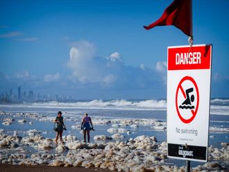 Australia storm rain beach cyclone