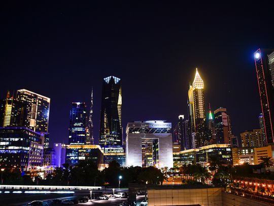 Stock Dubai skyline 