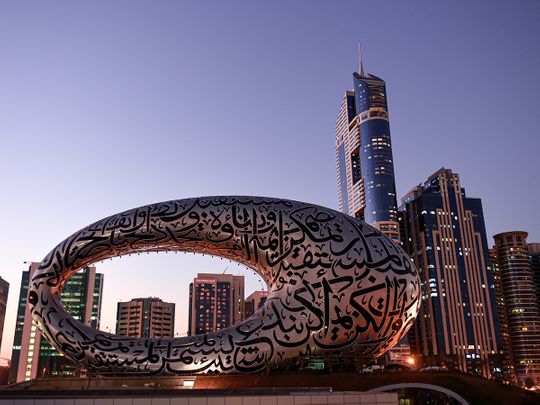 Stock Dubai skyline 