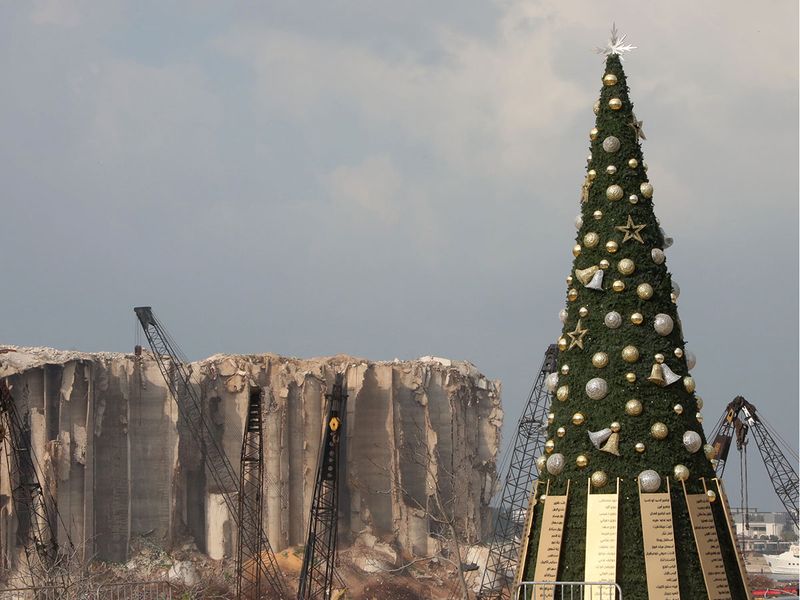 A Christmas tree in Beirut