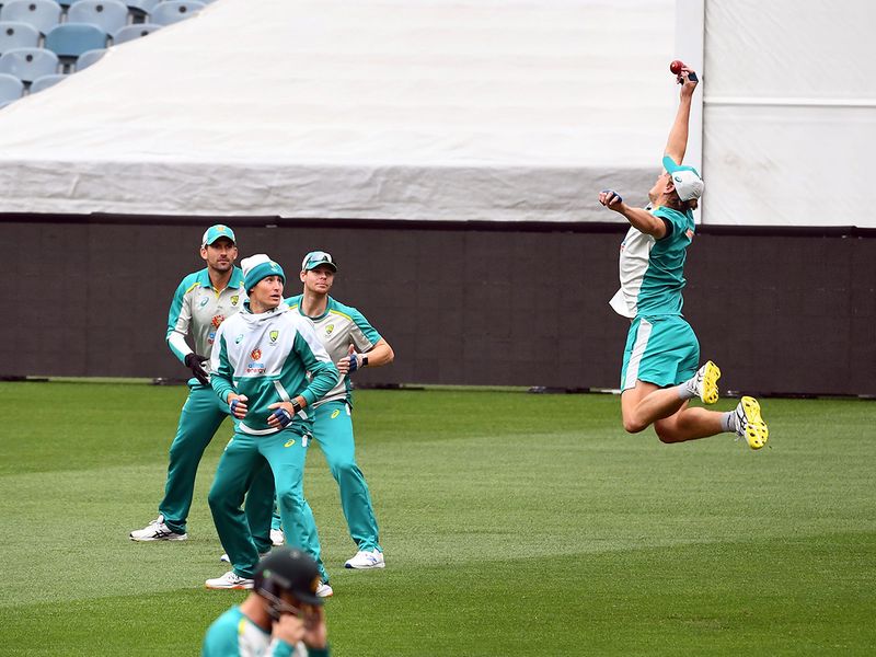 Australia train in Melbourne ahead of the second Test against India