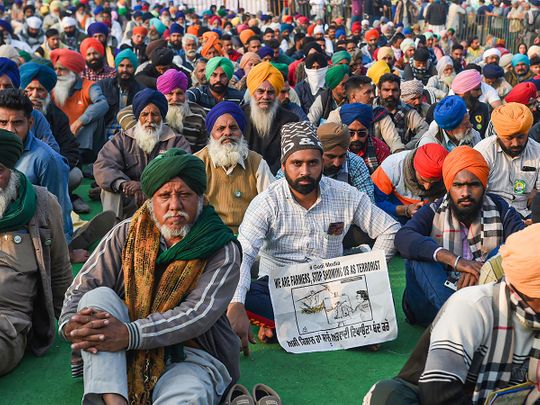 Farmers protest