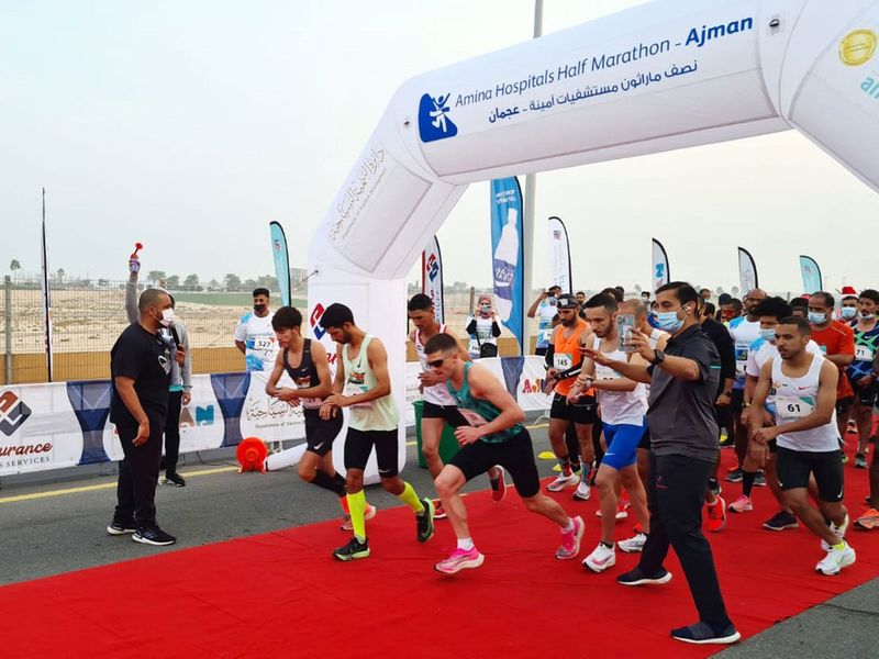 Amina Hospital organises Half Marathon in Ajman Uae Gulf News