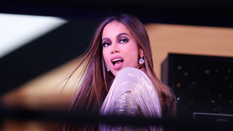 Anitta performs in Times Square on New Years Eve in New York City, U.S., December 31, 2020. Gary Hershorn/Pool via REUTERS