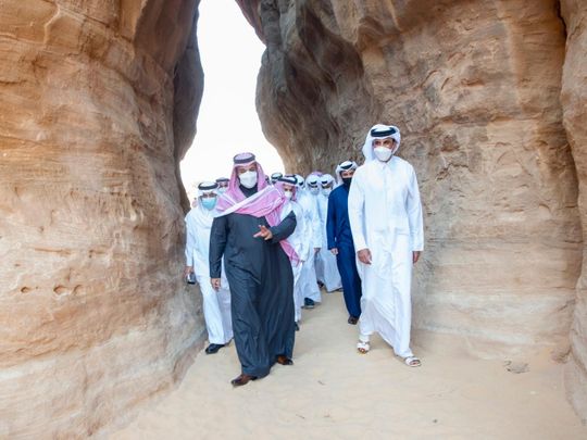 Mohammed Bin Salman takes Qatar’s Emir on tour of AlUla