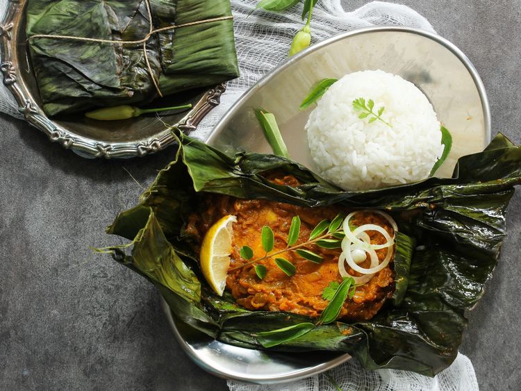 Cooking With Banana Leaf