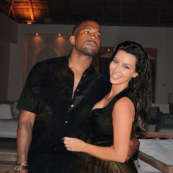 Kanye West and  Kim Kardashian 
