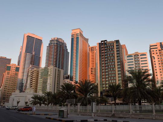 Stock Sharjah Skyline, Al Majaz