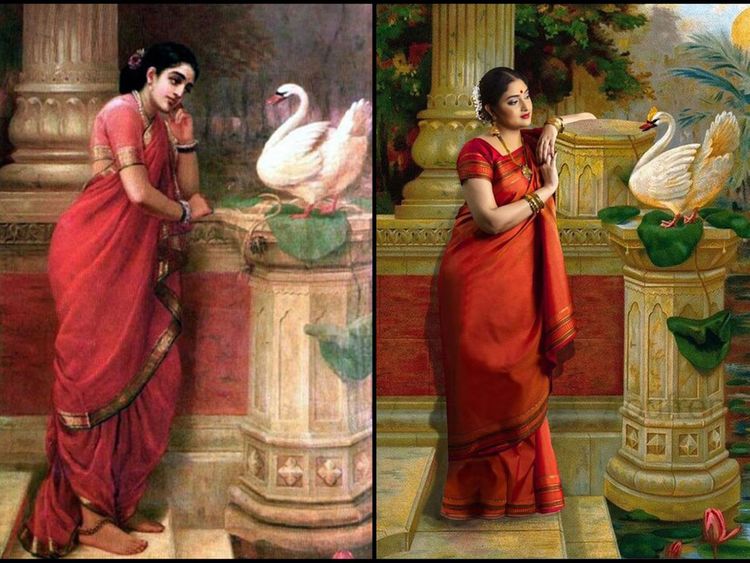 Raja Ravi Varma Paintings | Buy Posters, Frames, Canvas, Digital Art &  Large Size Prints Of The Famous Modern Maste… | Portrait, Ravivarma  paintings, Woman painting