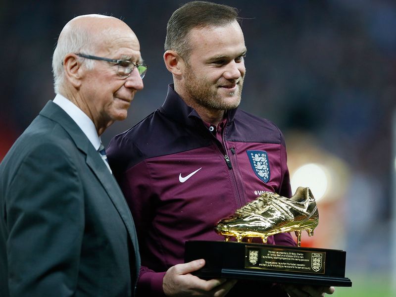 Wayne Rooney and Bobby Charlton