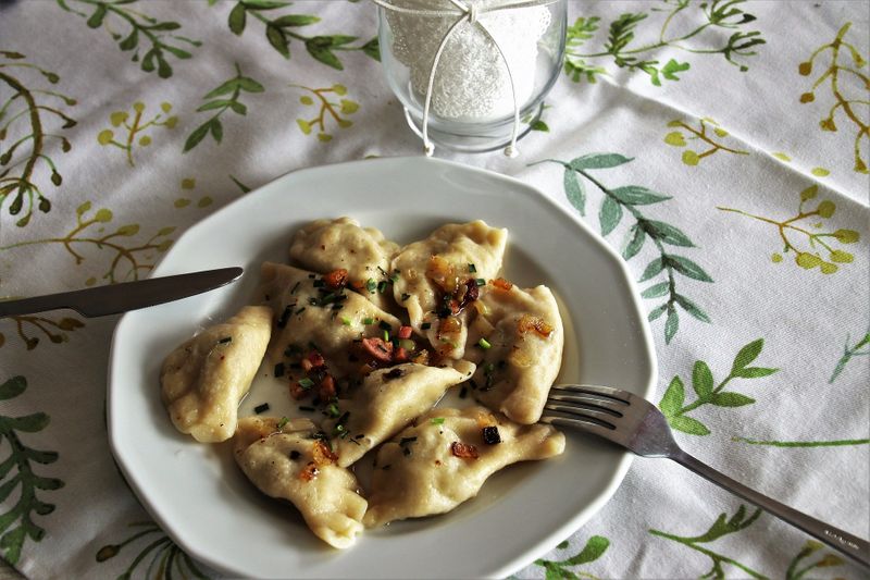 Did you know that specific holidays have special types of Pierogi? Christmas Pierogi are filled with sauerkraut, cabbage and mushroom.