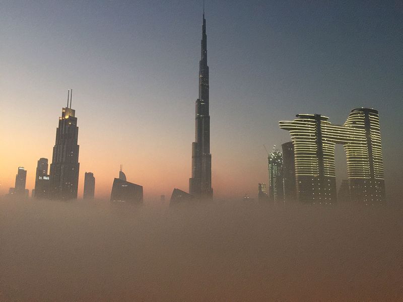 Fog in Downtown Dubai