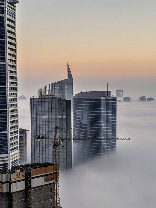 Fog pictures posted by Dubai Media office