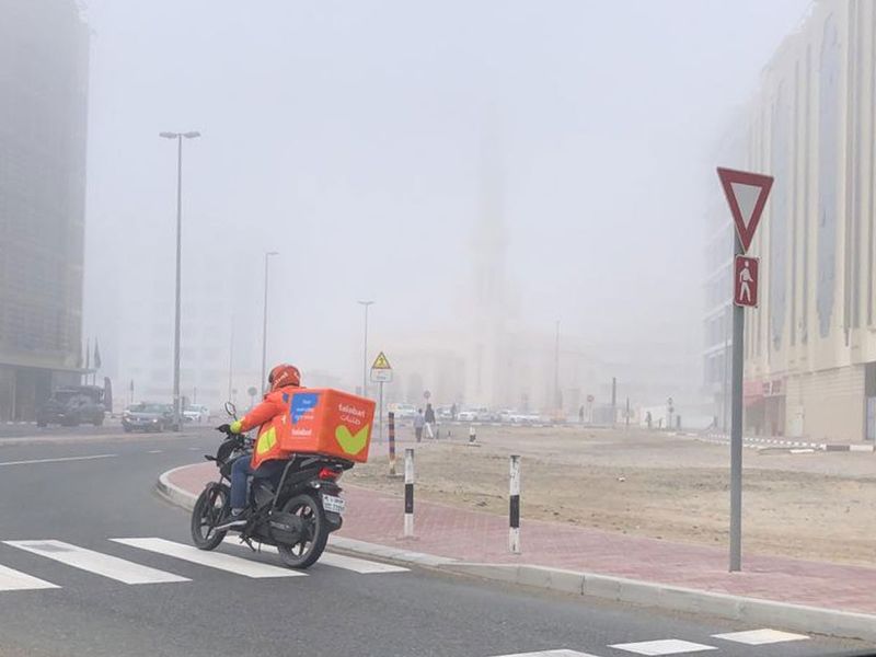 Visibility poor on Dubai roads
