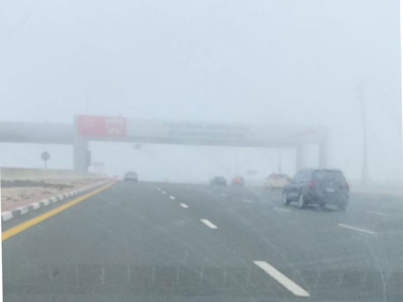 Visibility poor on Dubai roads