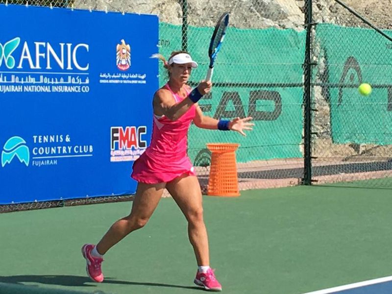  Tereza Mrdeza in action at the Fujairah International Women Tournament