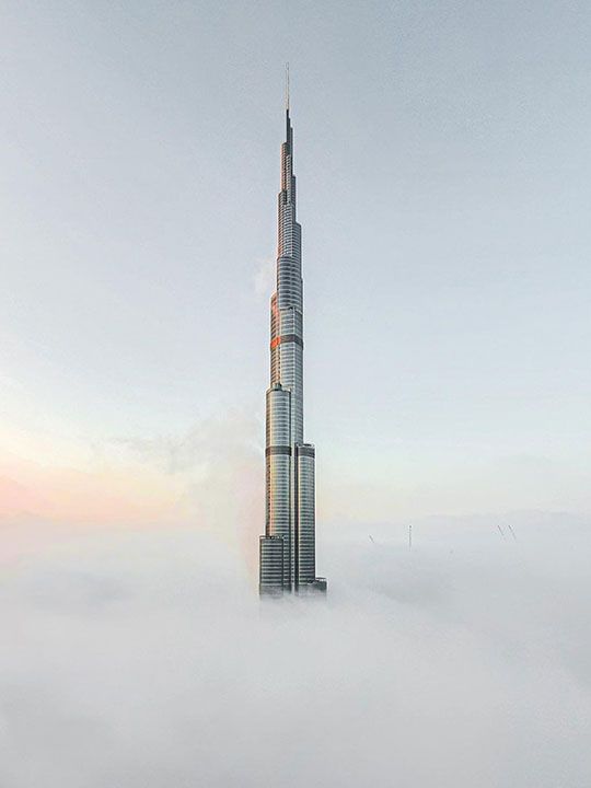 Sheikh Hamdan's aerial Dubai fog photos are out of this world