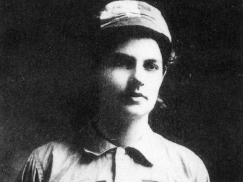 Amanda Clement, the first female umpire in major men's baseball.