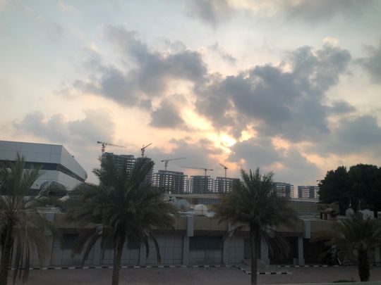Clouds over Dubai's Al Safa area