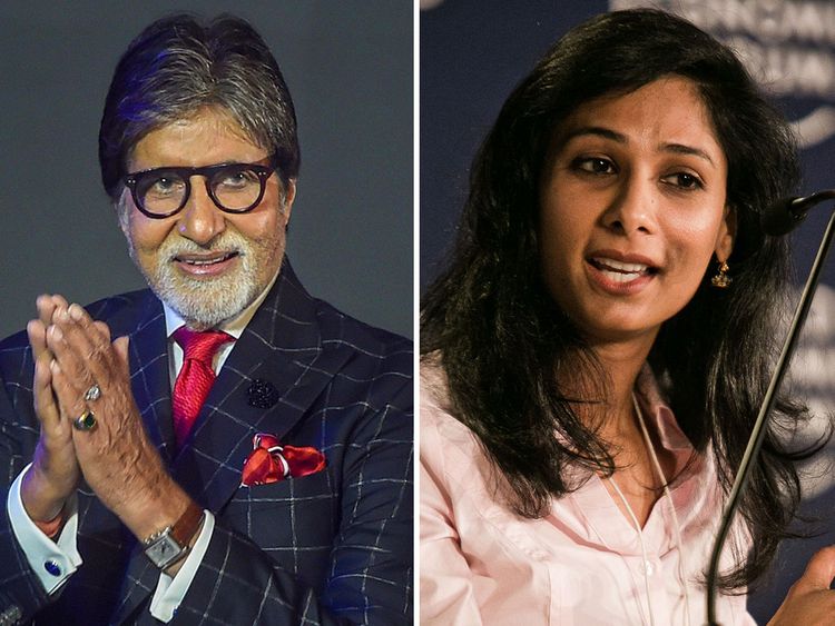 IMF Chief Economist Gita Gopinath reacts to Amitabh Bachchan calling ...