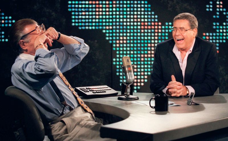 Larry King with comedian Jerry Lewis