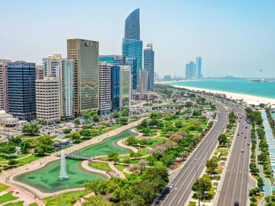 Stock Abu Dhabi skyline