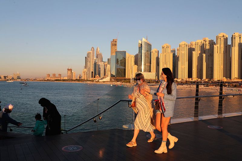 Tourists in Dubai