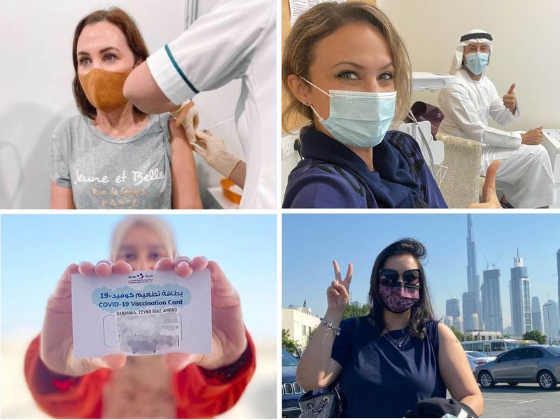 UAE parents share vaccination photos